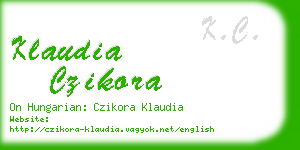 klaudia czikora business card